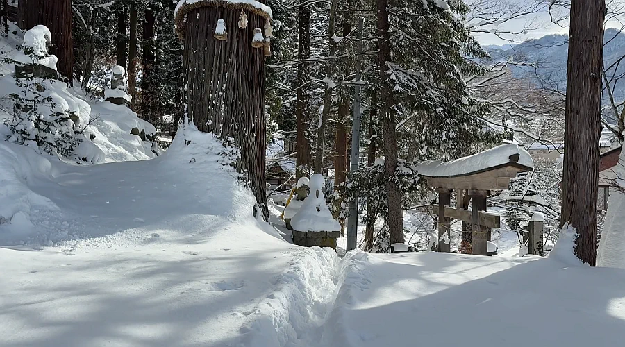 Making a traditional Onsen egg in Nozawa Onsen